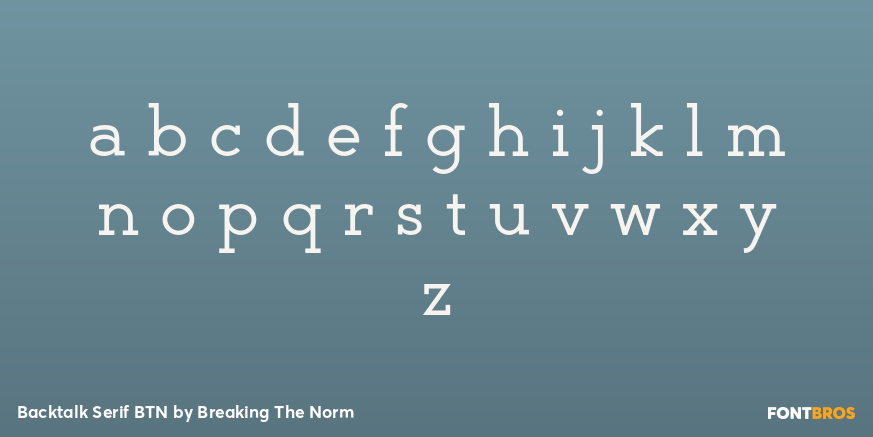 Backtalk Serif BTN Font Poster #3