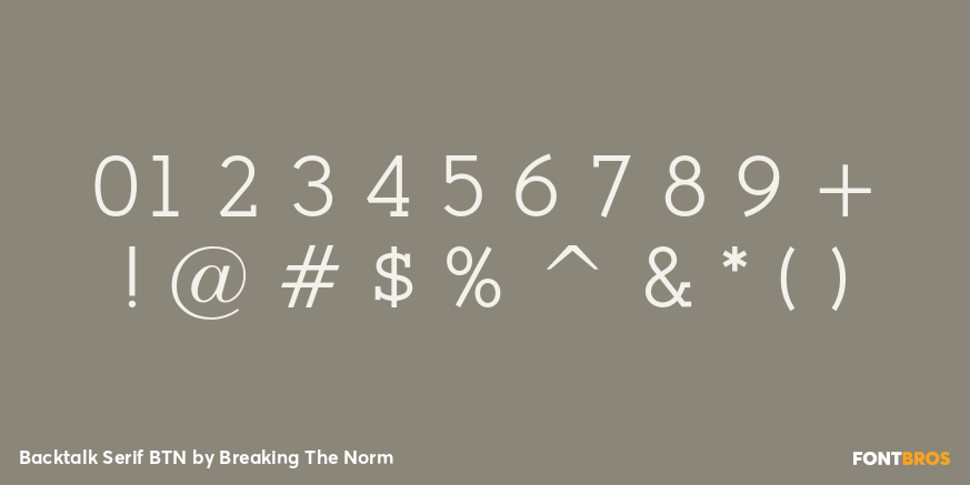 Backtalk Serif BTN Font Poster #4