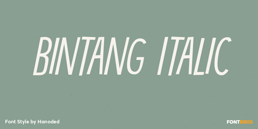 Bintang Italic Font Poster #1