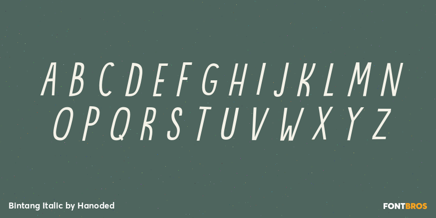 Bintang Italic Font Poster #3