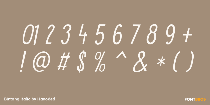 Bintang Italic Font Poster #4