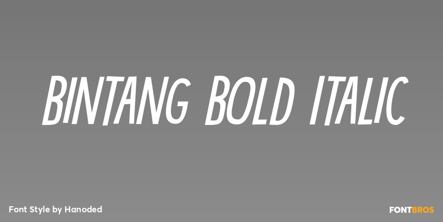 Bintang Bold Italic Font Poster #1