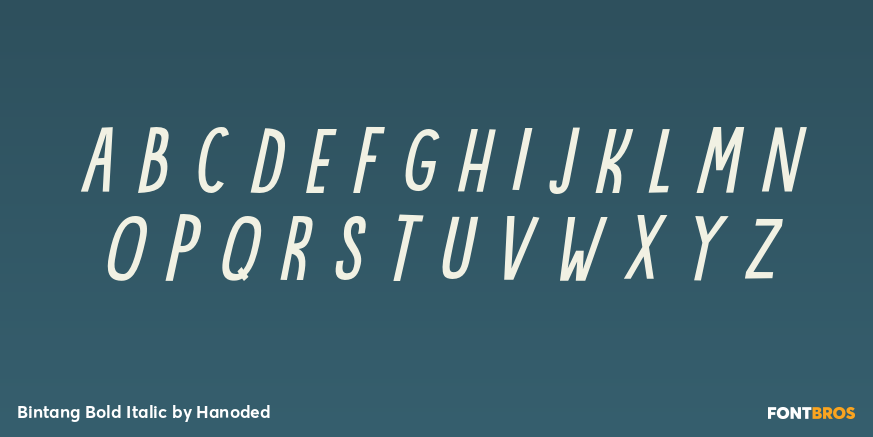 Bintang Bold Italic Font Poster #3