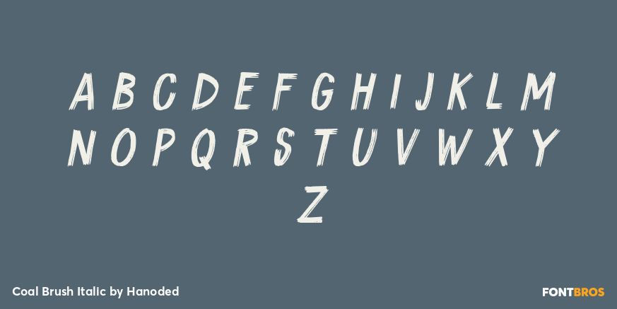Coal Brush Italic Font Poster #3