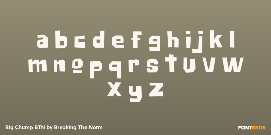 Big Chump BTN Font Poster #3