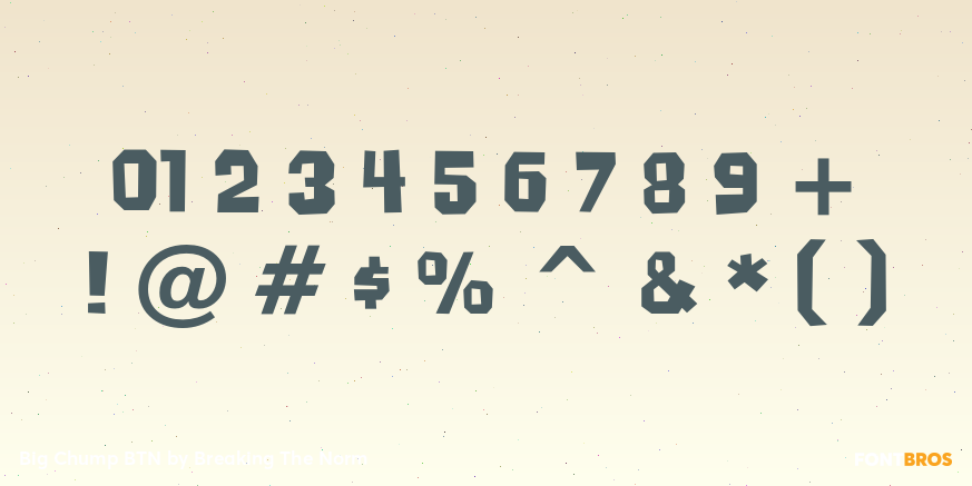 Big Chump BTN Font Poster #4