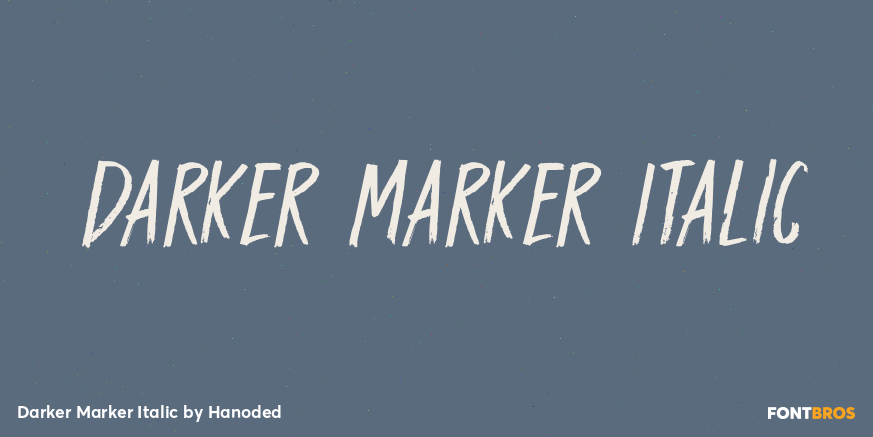 Darker Marker Italic Font Poster #1