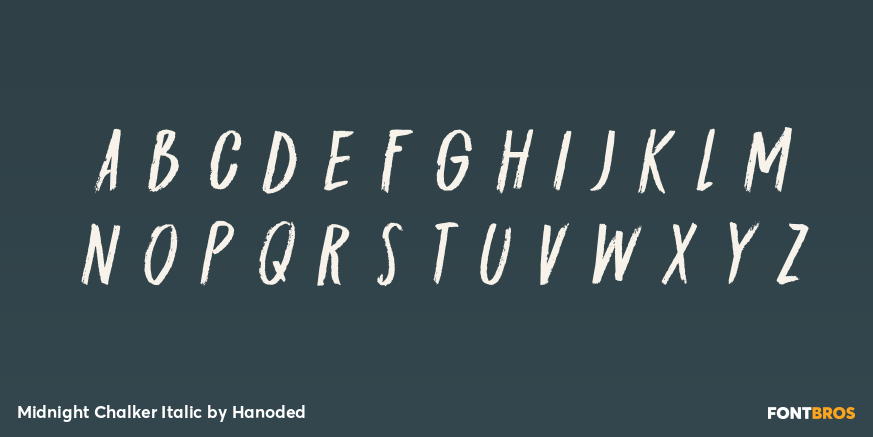 Midnight Chalker Italic Font Poster #2