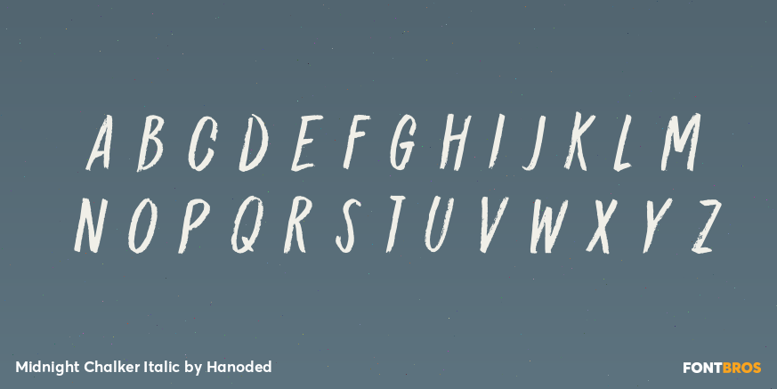 Midnight Chalker Italic Font Poster #3