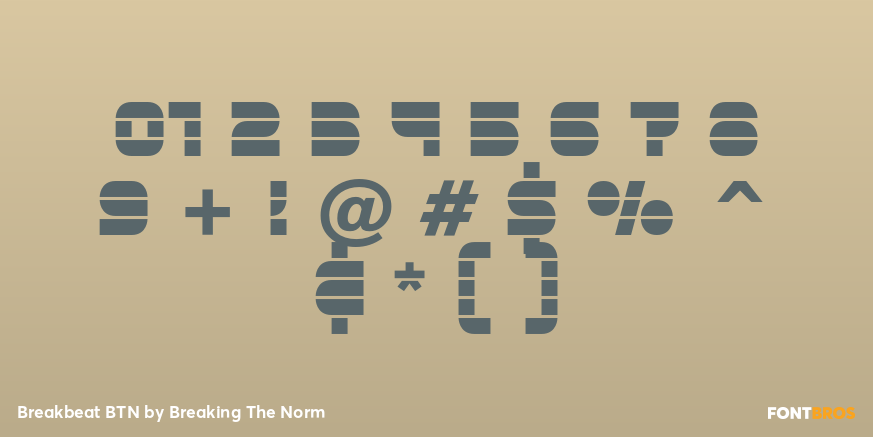 Breakbeat BTN Font Poster #1