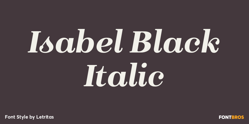 Isabel Black Italic Font Poster #1