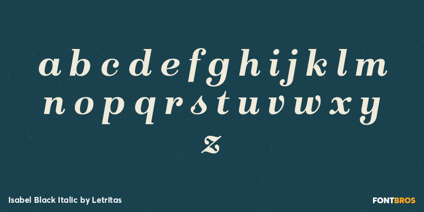 Isabel Black Italic Font Poster #3