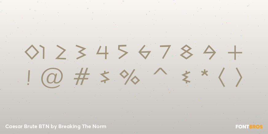 Caesar Brute BTN Font Poster #4