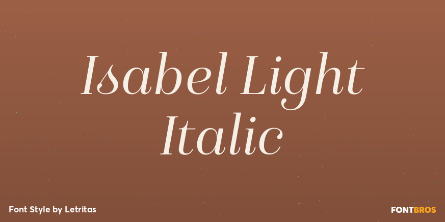 Isabel Light Italic Font Poster #1