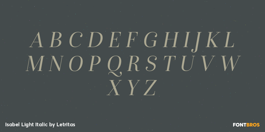 Isabel Light Italic Font Poster #1