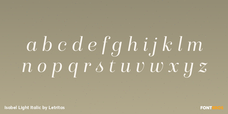 Isabel Light Italic Font Poster #1