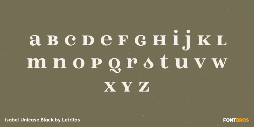 Isabel Unicase Black Font Poster #1