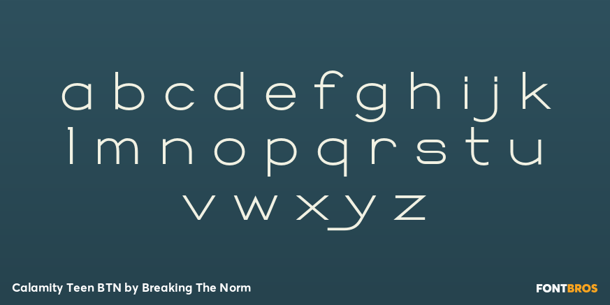 Calamity Teen BTN Font Poster #3