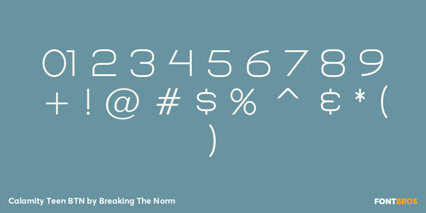 Calamity Teen BTN Font Poster #4