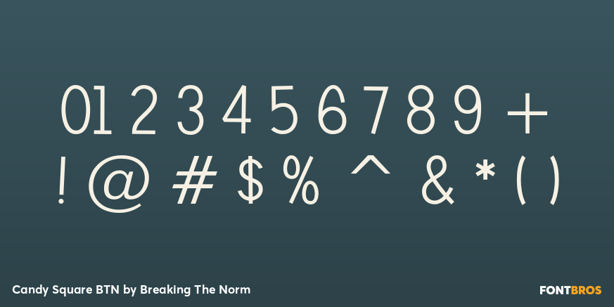 Candy Square BTN Font Poster #1