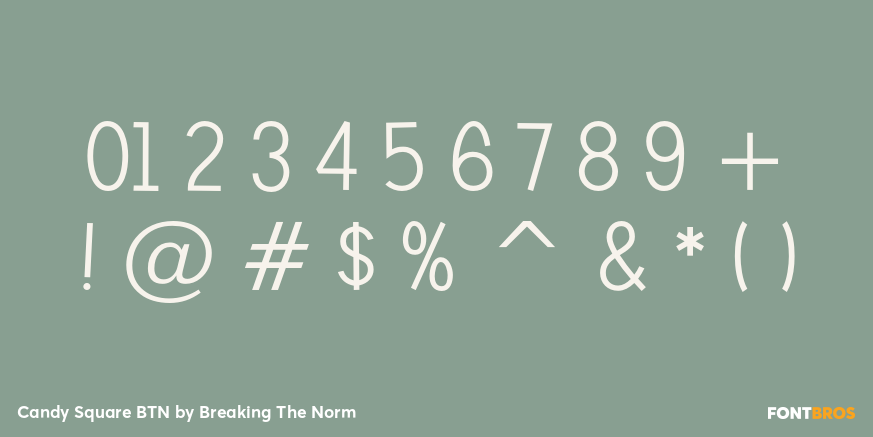 Candy Square BTN Font Poster #4