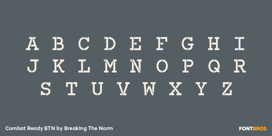 Combat Ready BTN Font Poster #2