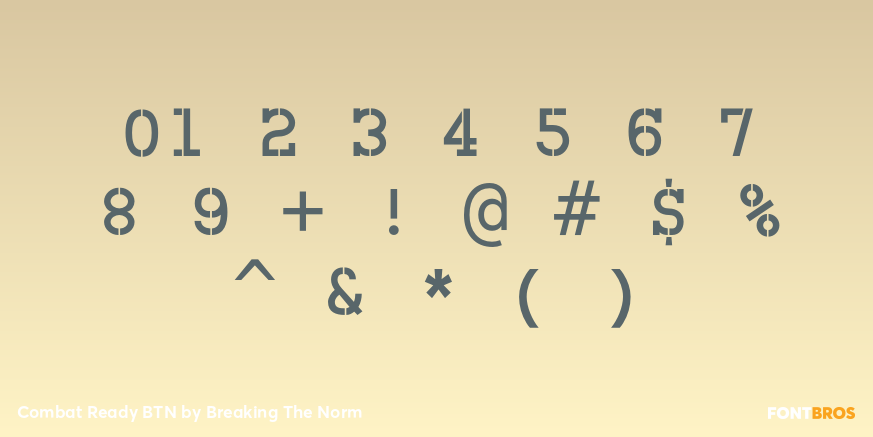 Combat Ready BTN Font Poster #4