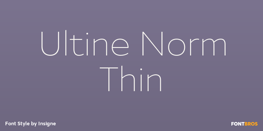 Ultine Norm Thin Font Poster #1