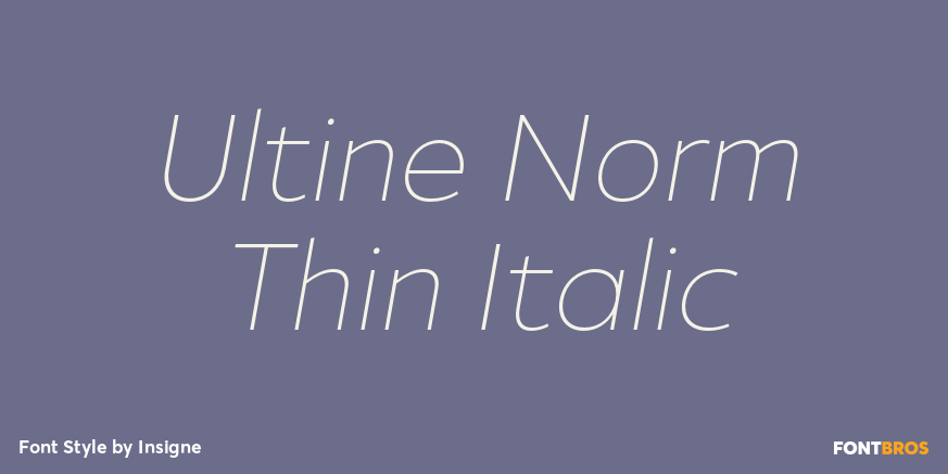 Ultine Norm Thin Italic Font Poster #1