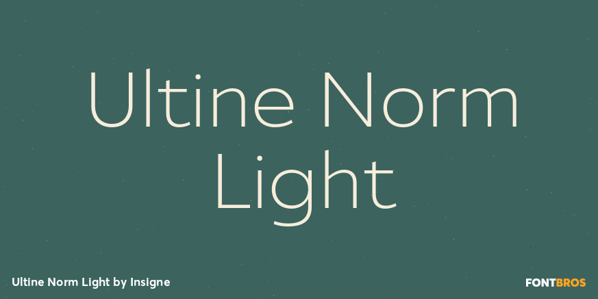 Ultine Norm Light Font Poster #1