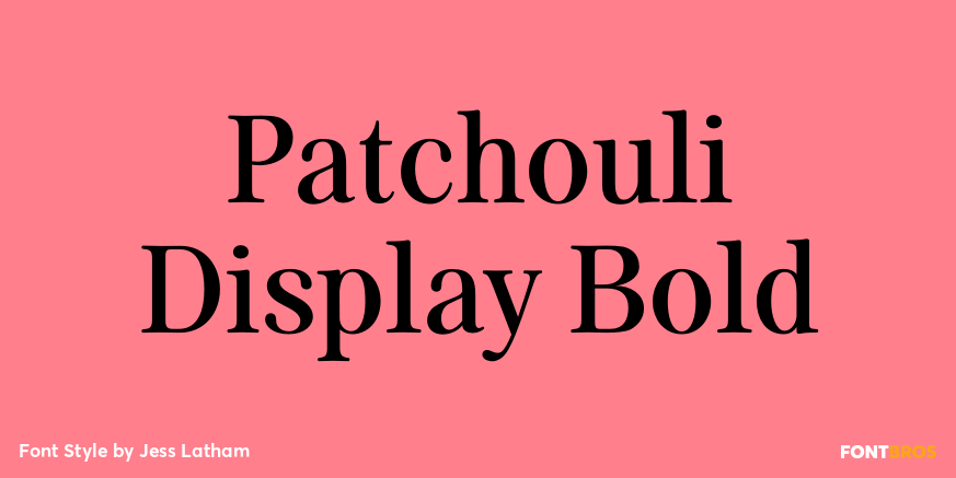 Patchouli Display Bold Poster