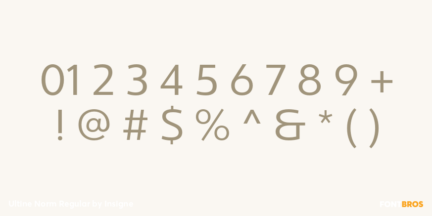 Ultine Norm Regular Font Poster #1
