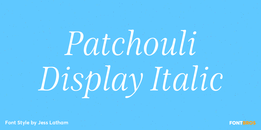 Patchouli Display Italic Poster