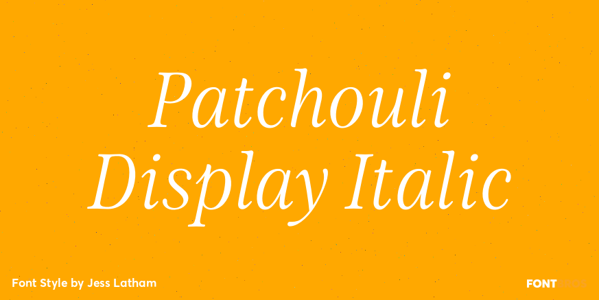 Patchouli Display Italic Poster