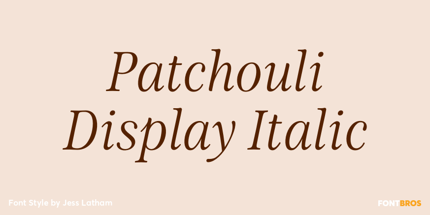 Patchouli Display Italic Poster