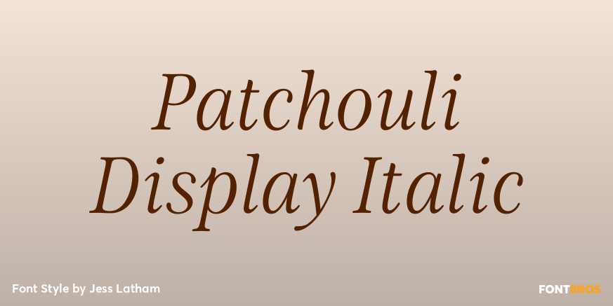 Patchouli Display Italic Poster