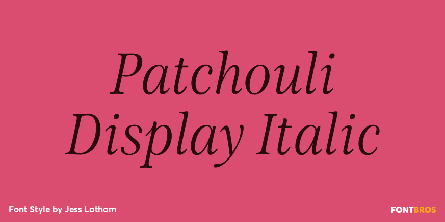 Patchouli Display Italic Poster