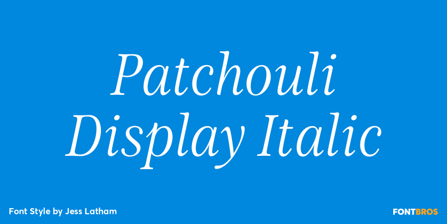 Patchouli Display Italic Poster