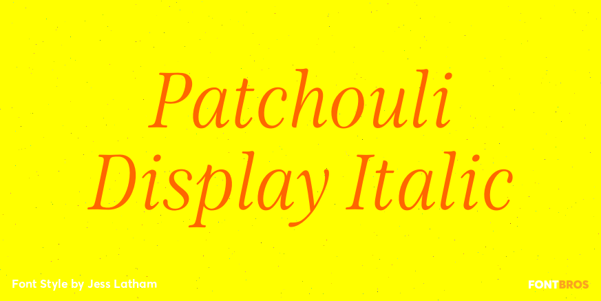 Patchouli Display Italic Poster