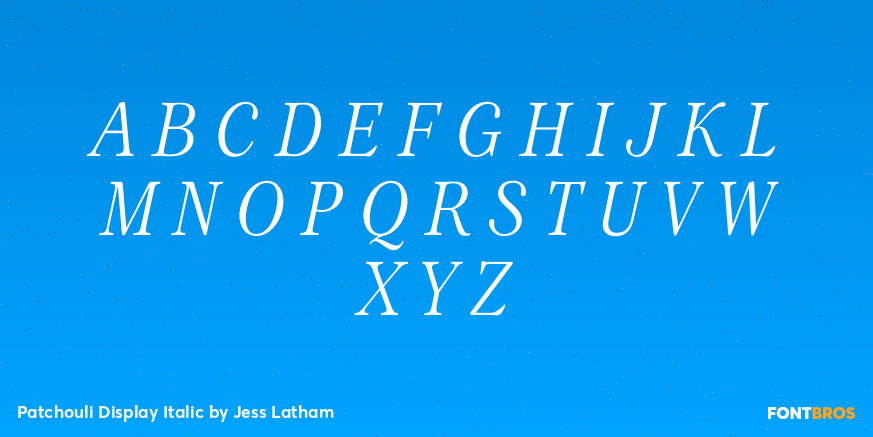 Patchouli Display Italic Font Poster #2