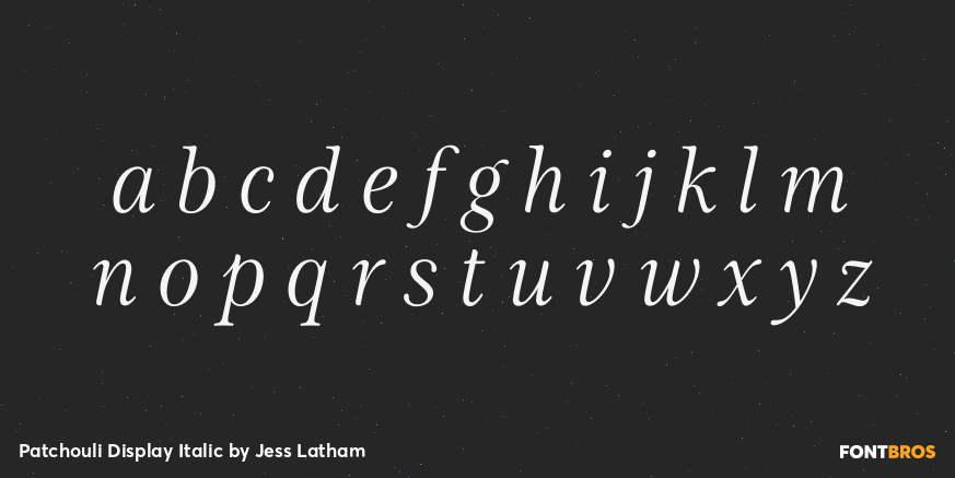 Patchouli Display Italic Font Poster #3