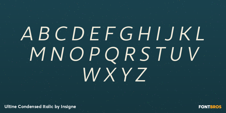 Ultine Condensed Italic Font Poster #2