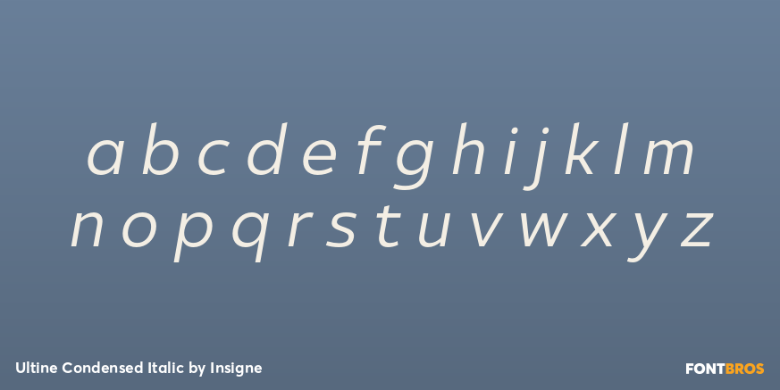 Ultine Condensed Italic Font Poster #3