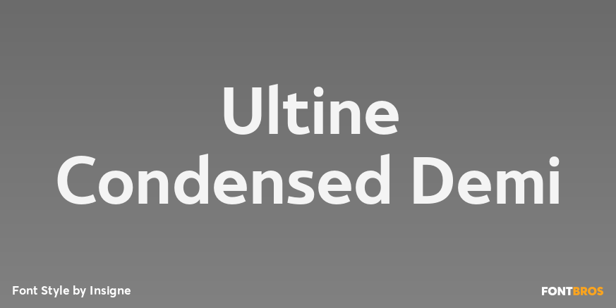 Ultine Condensed Demi Font Poster #1