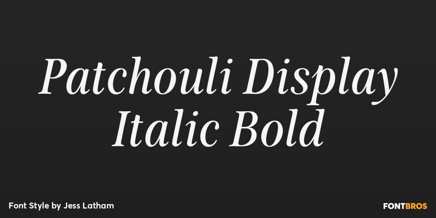 Patchouli Display Italic Bold Poster