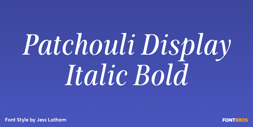 Patchouli Display Italic Bold Poster