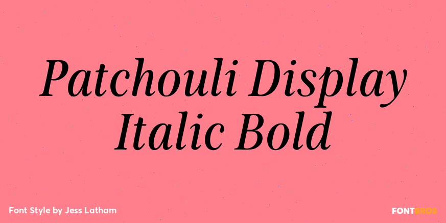 Patchouli Display Italic Bold Poster
