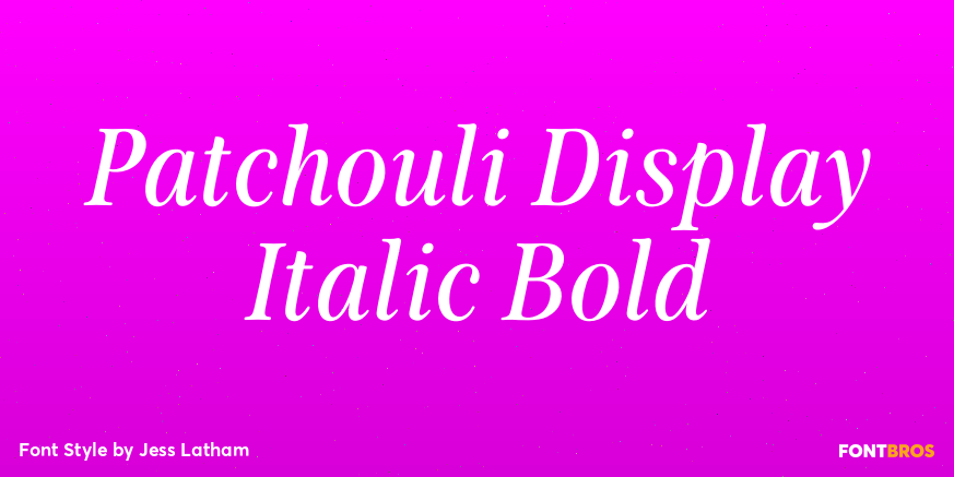 Patchouli Display Italic Bold Poster