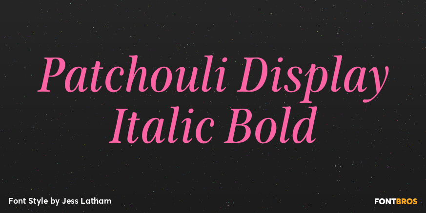 Patchouli Display Italic Bold Poster