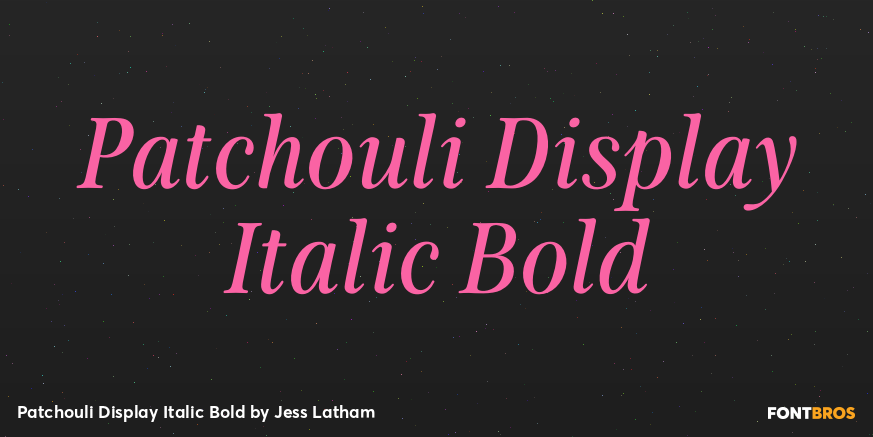 Patchouli Display Italic Bold Poster